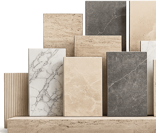 Stone samples display